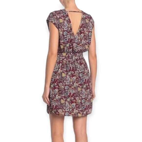 Daniel Rainn | Large | Double-V Faux Wrap Tie Waist Cap Sleeve Pocketed Dress - Picture 4 of 11